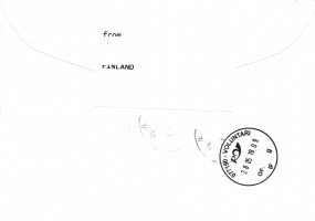 Aland Islands 2019 back receival postmark