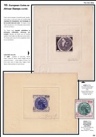 European coins on African stamps