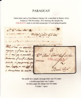EARLY PARAGUAY MARK IN RED