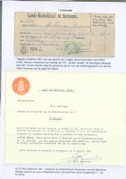 7 Suriname radio message receipt 1943  divorce doc 1961